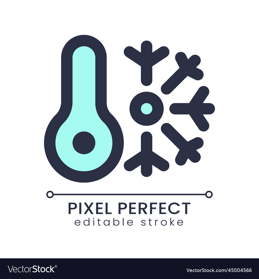 Climate control system pixel perfect rgb color ui Vector Image