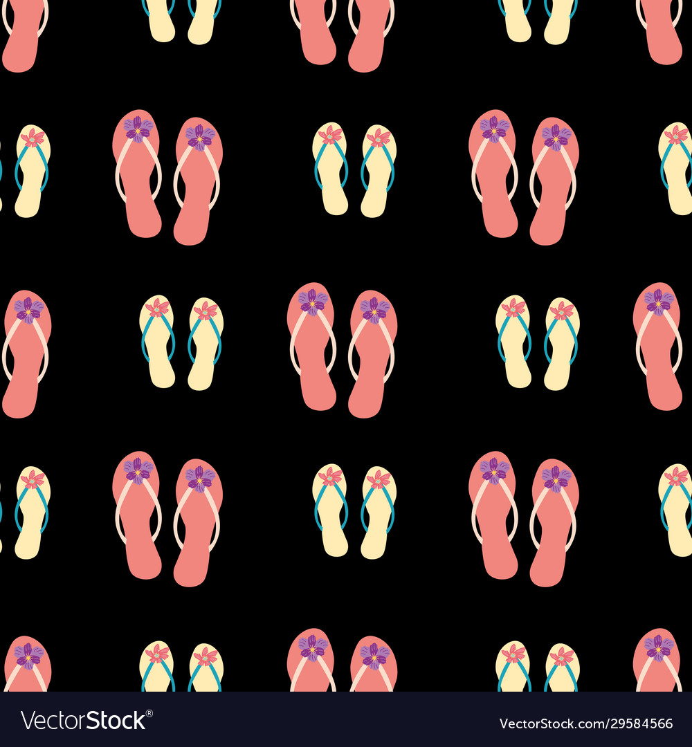 Pretty flip flop shoe seamless pattern