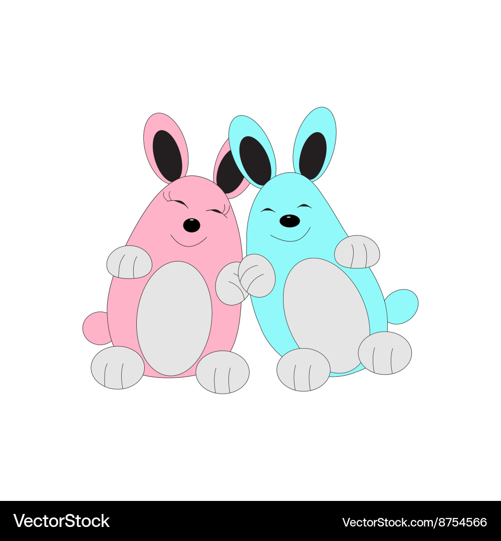 Rabbits Royalty Free Vector Image - VectorStock