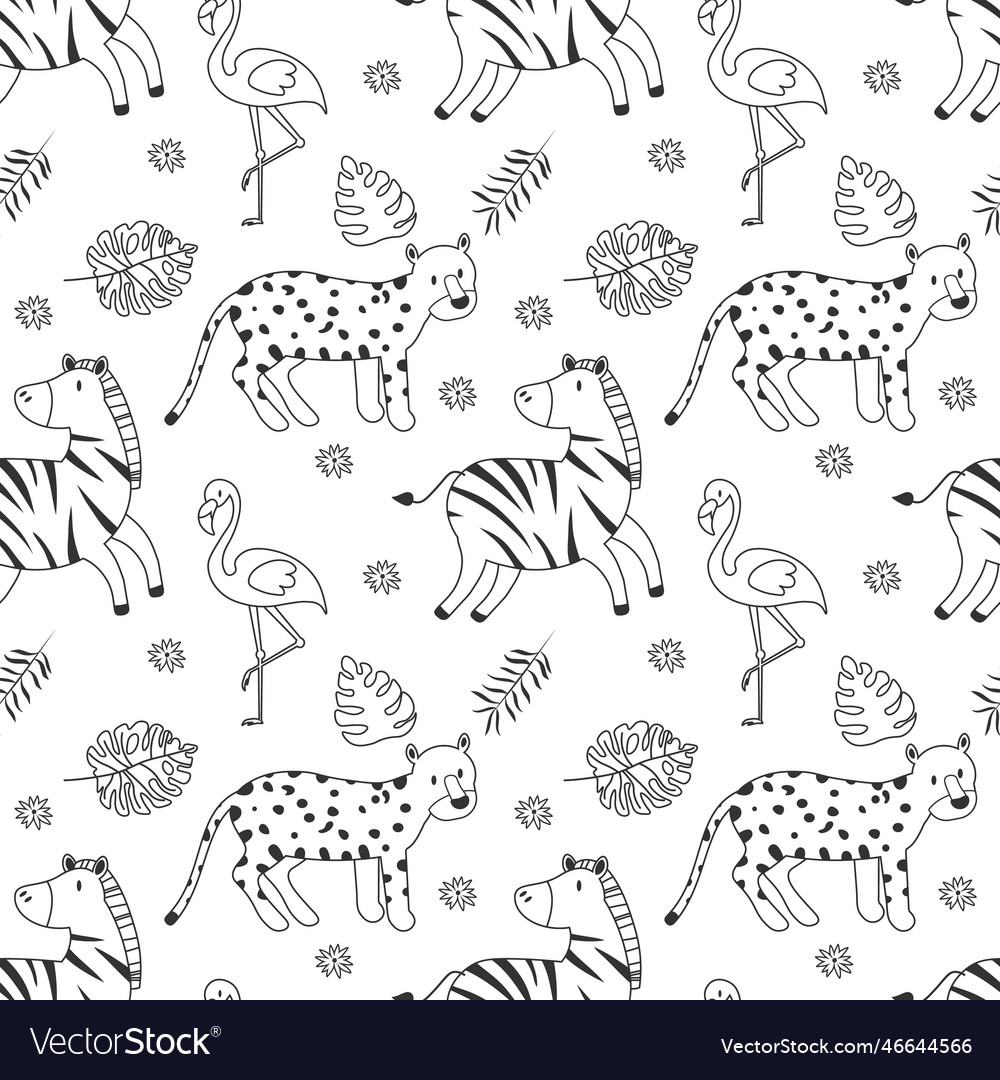 Simple pattern with african animals zebra