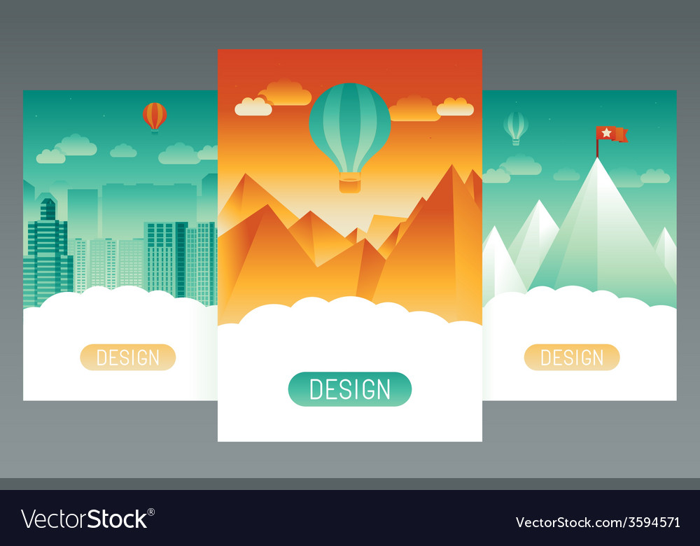 Abstract splash screens Royalty Free Vector Image