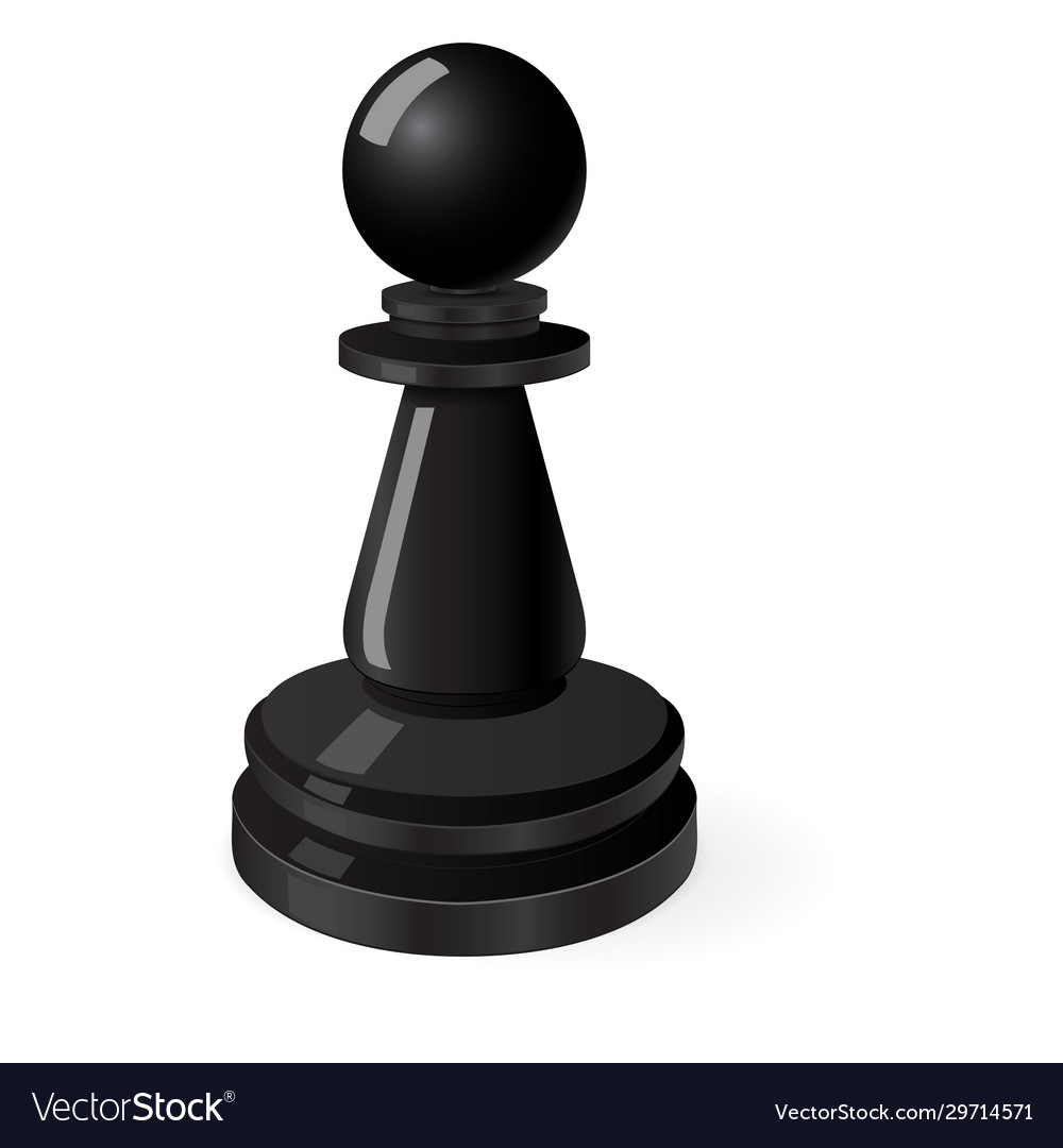 Premium Vector  Realistic chess piece 3d pawn on a black and