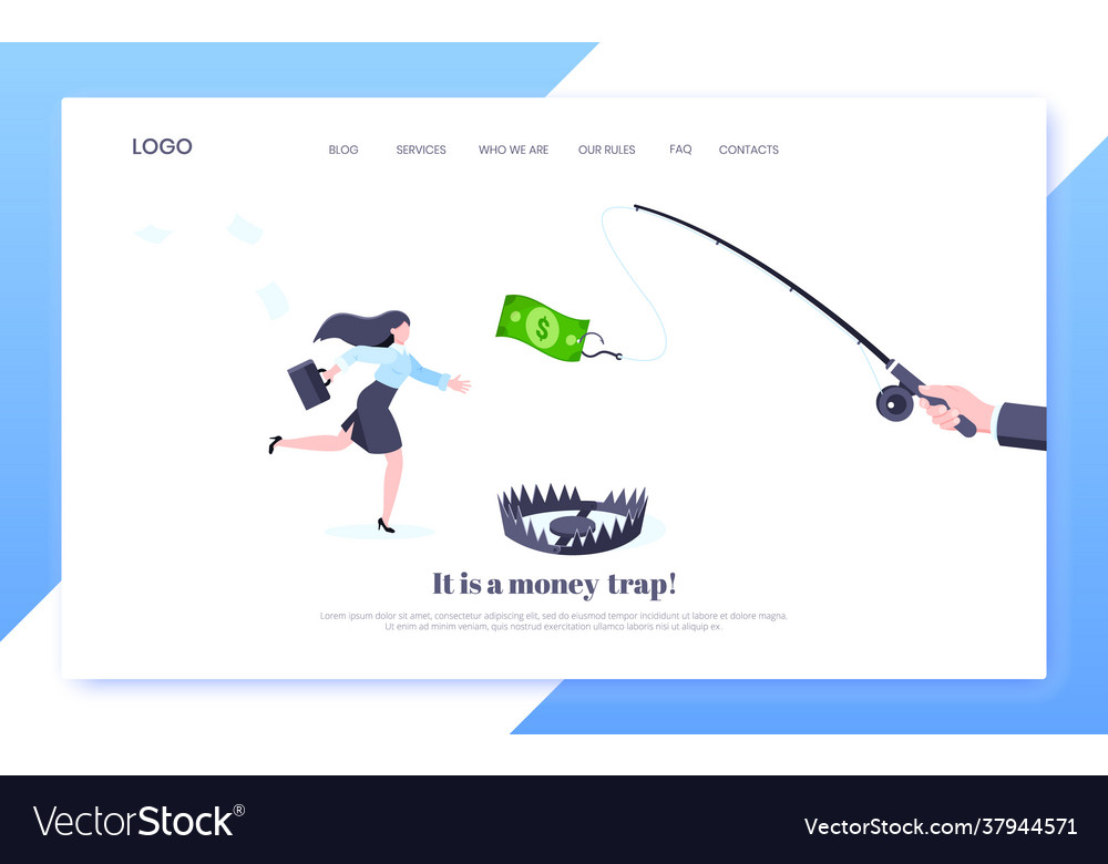 Fishing money chase business concept