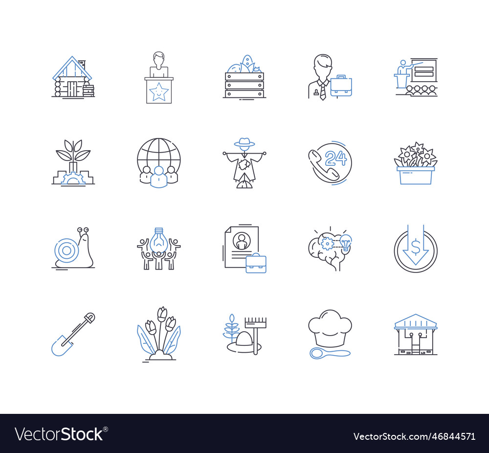 Food processing line icons collection canning Vector Image