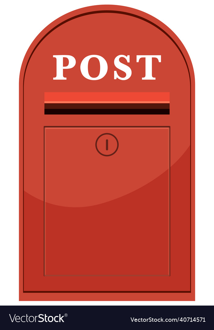 Isolated postbox in cartoon style Royalty Free Vector Image