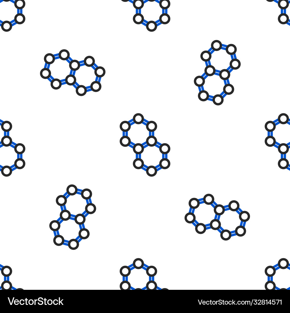 Line molecule icon isolated seamless pattern Vector Image