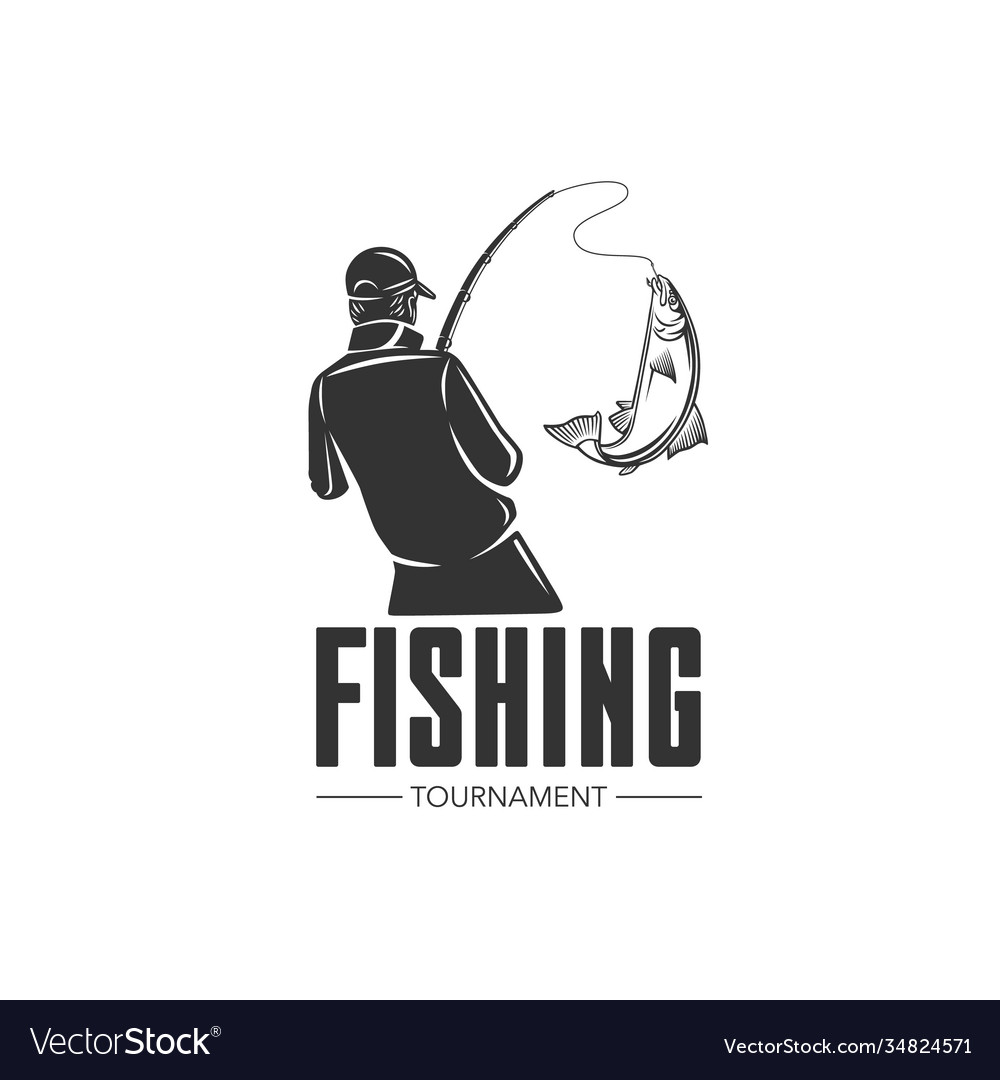 Logos on a fishing theme fishing Royalty Free Vector Image