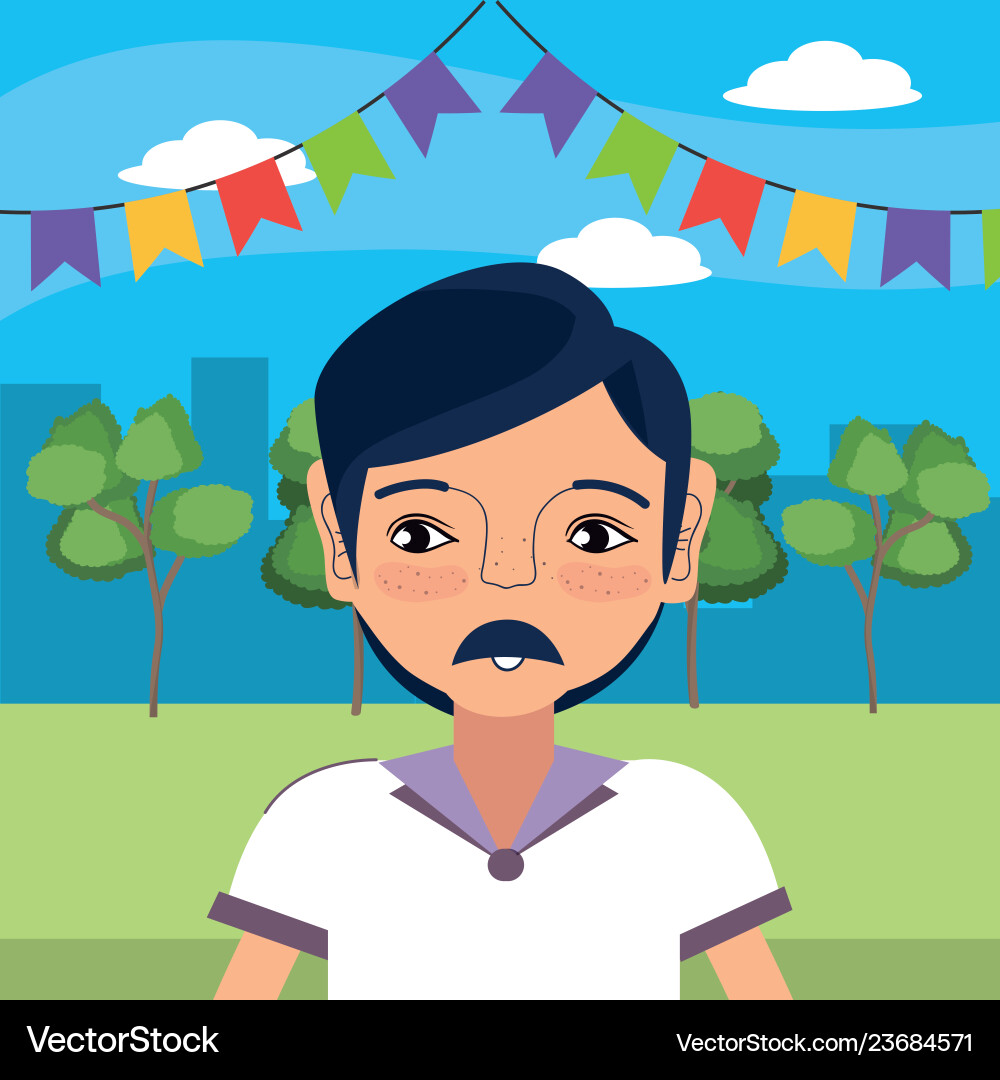 Young man smiling Royalty Free Vector Image - VectorStock