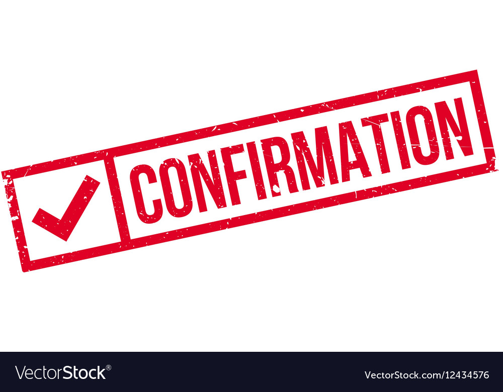 Confirmation rubber stamp Royalty Free Vector Image