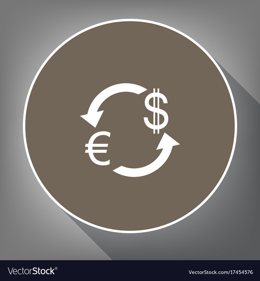 Currency exchange sign euro and us dollar Vector Image