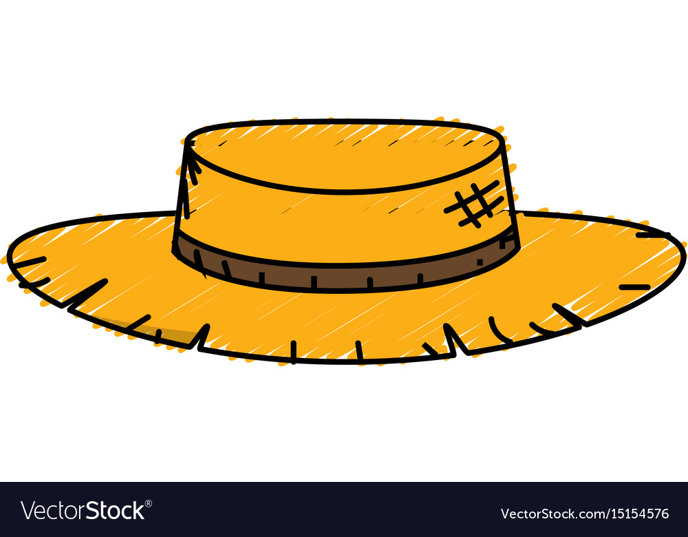 Cute pesant hat to use in farm work Royalty Free Vector