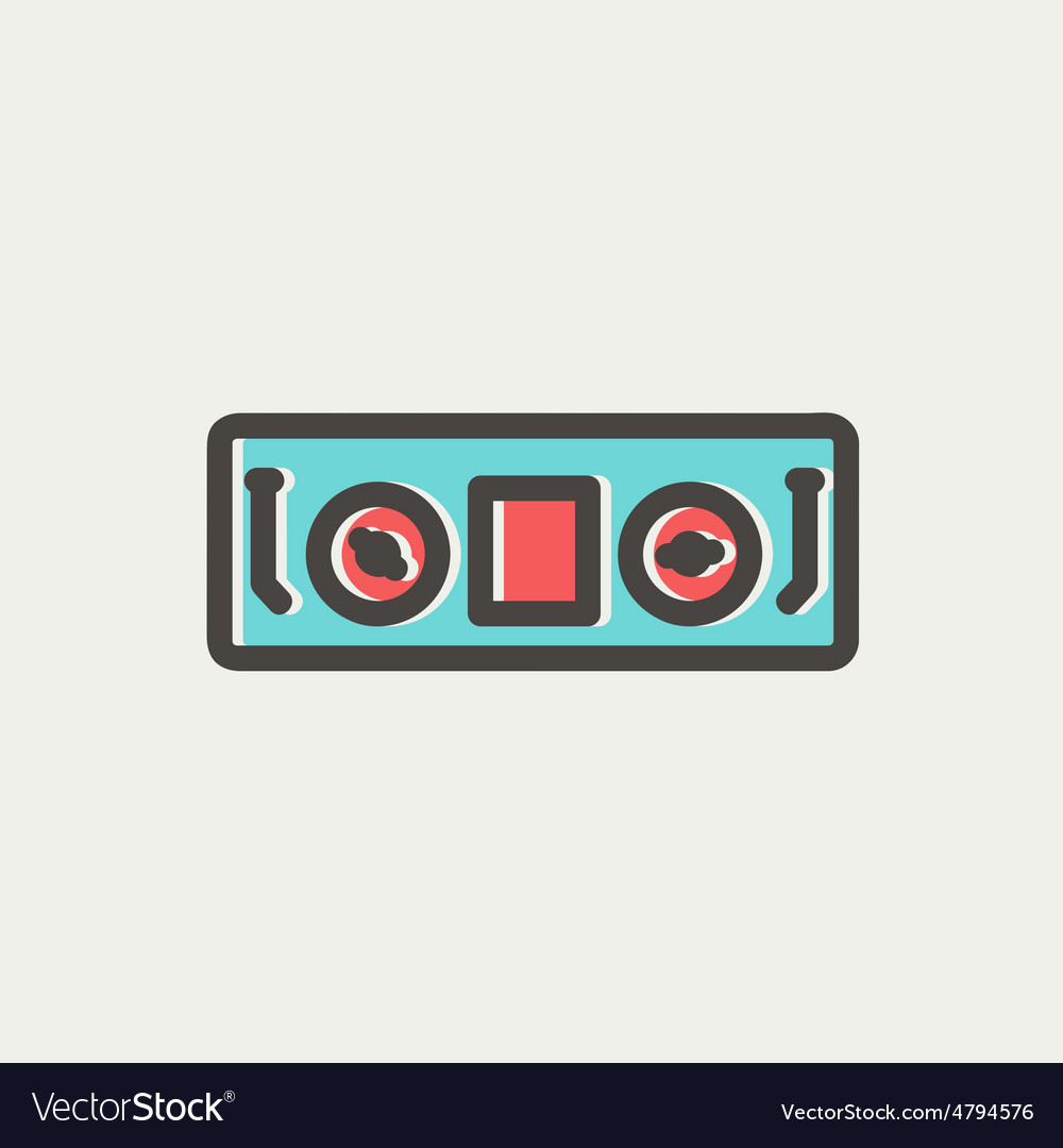 Dj console thin line icon