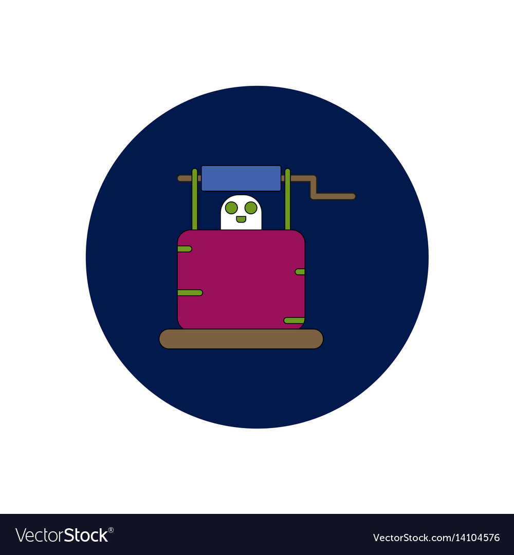 In flat design halloween icon