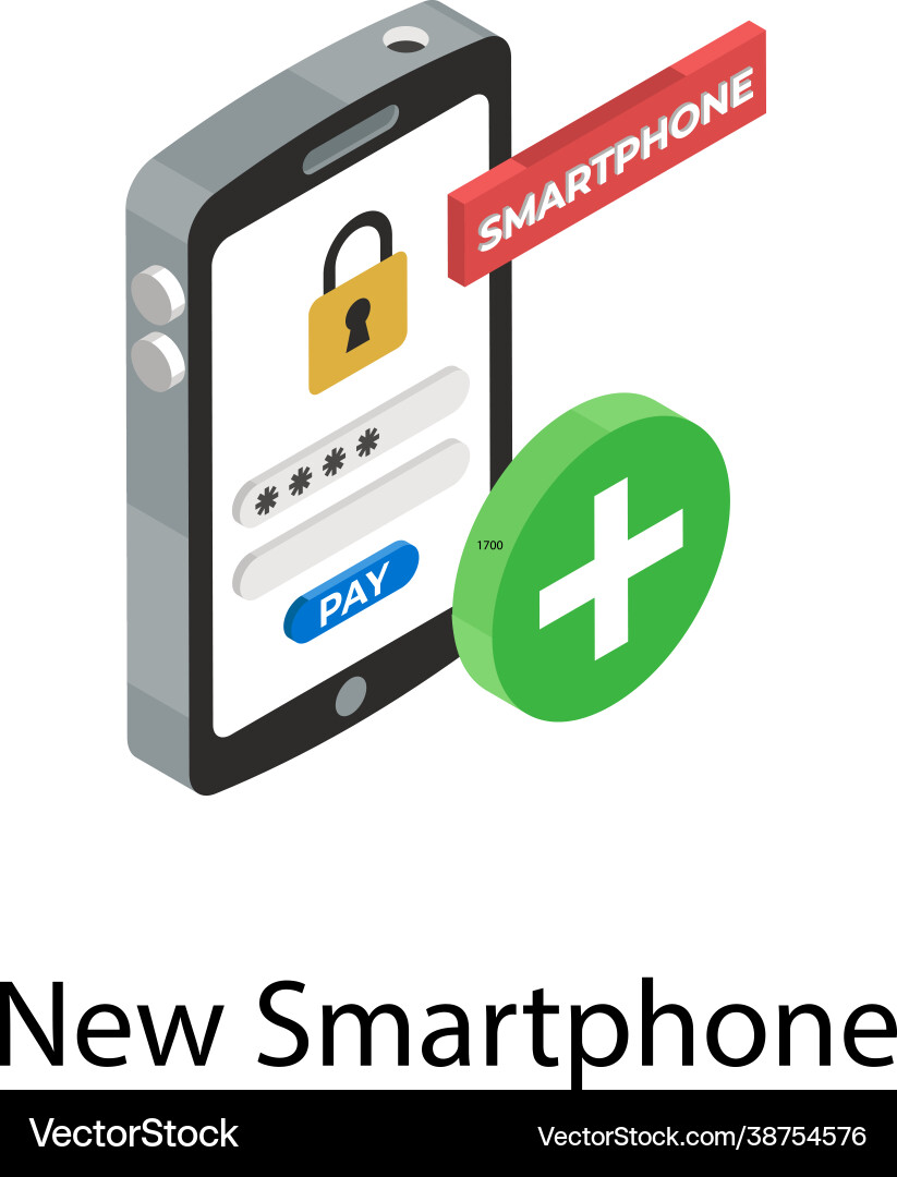 New smartphone Royalty Free Vector Image - VectorStock