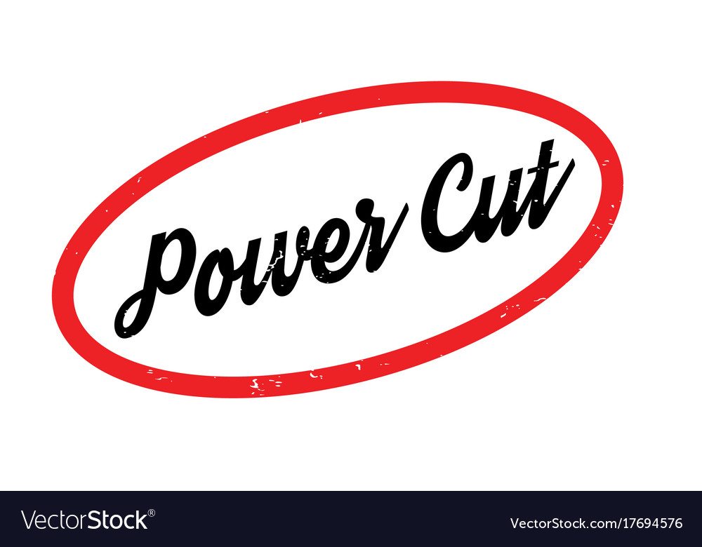 Power cut rubber stamp Royalty Free Vector Image