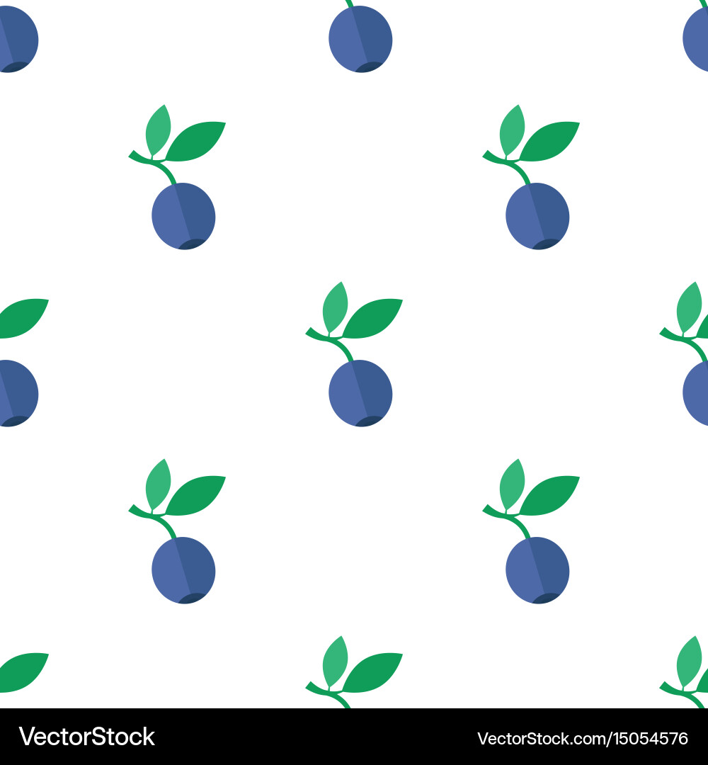 Seamless pattern with blueberry Royalty Free Vector Image