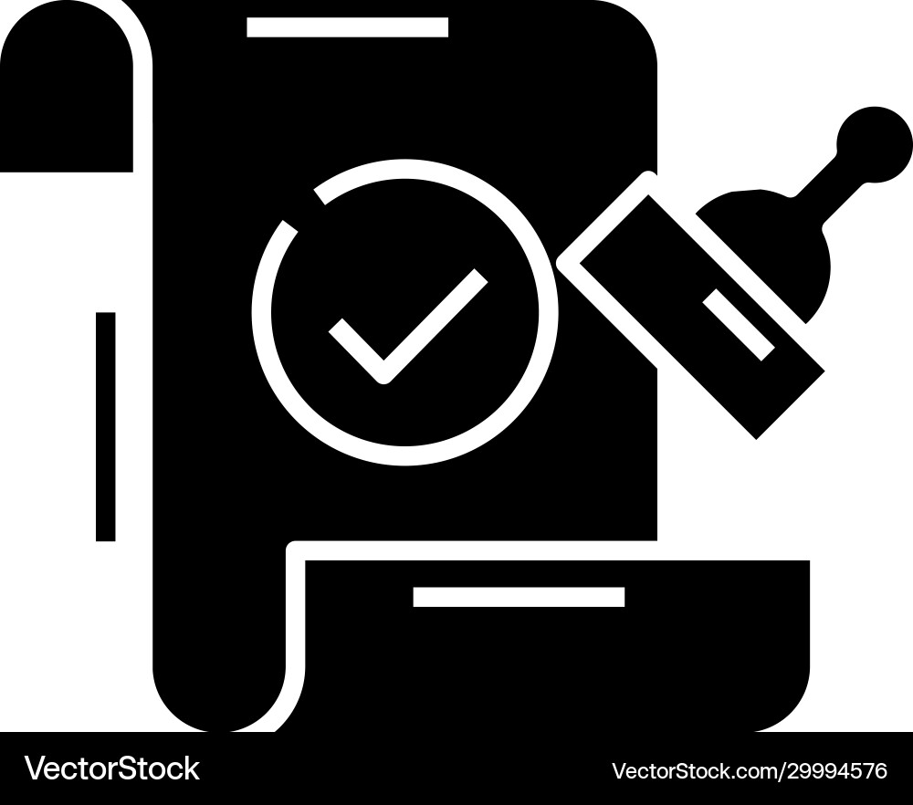 Stamp black icon concept Royalty Free Vector Image