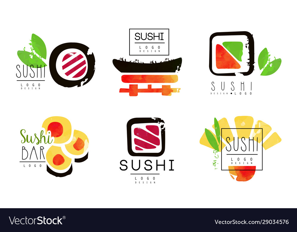 Sushi bar logo original design collection