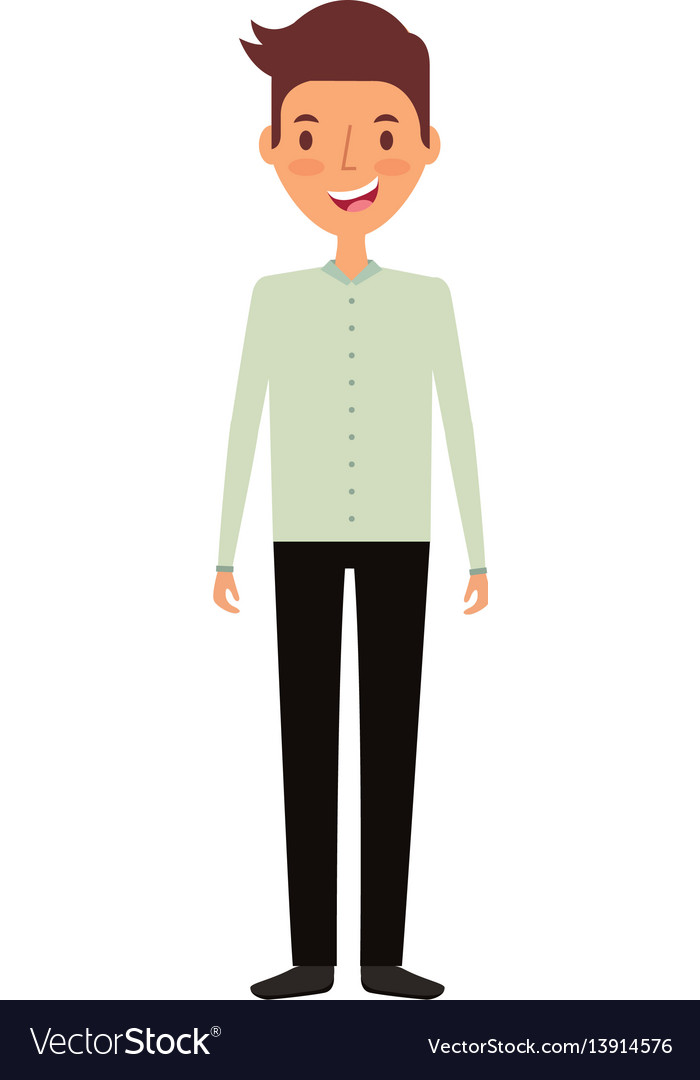 Young man avatar character Royalty Free Vector Image