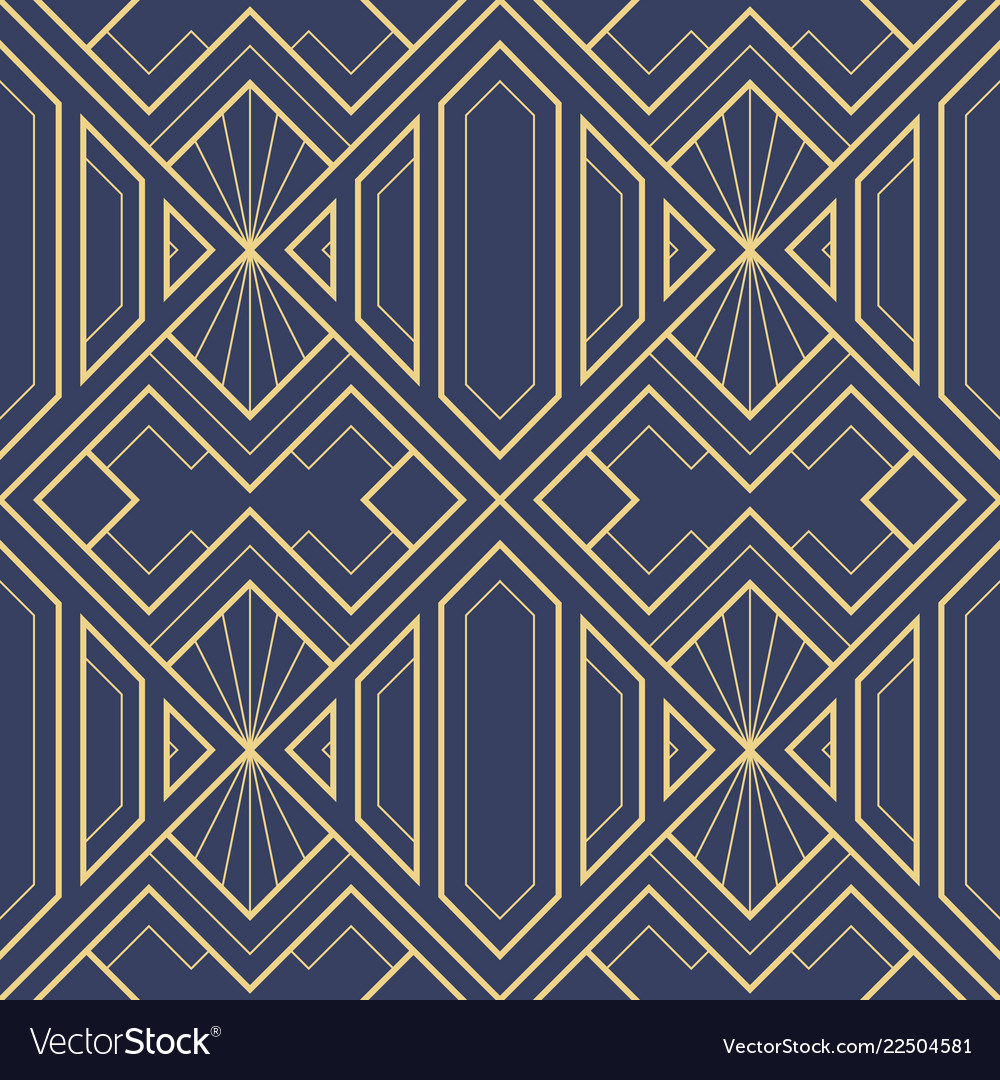 Abstract art deco seamless pattern 02 Royalty Free Vector