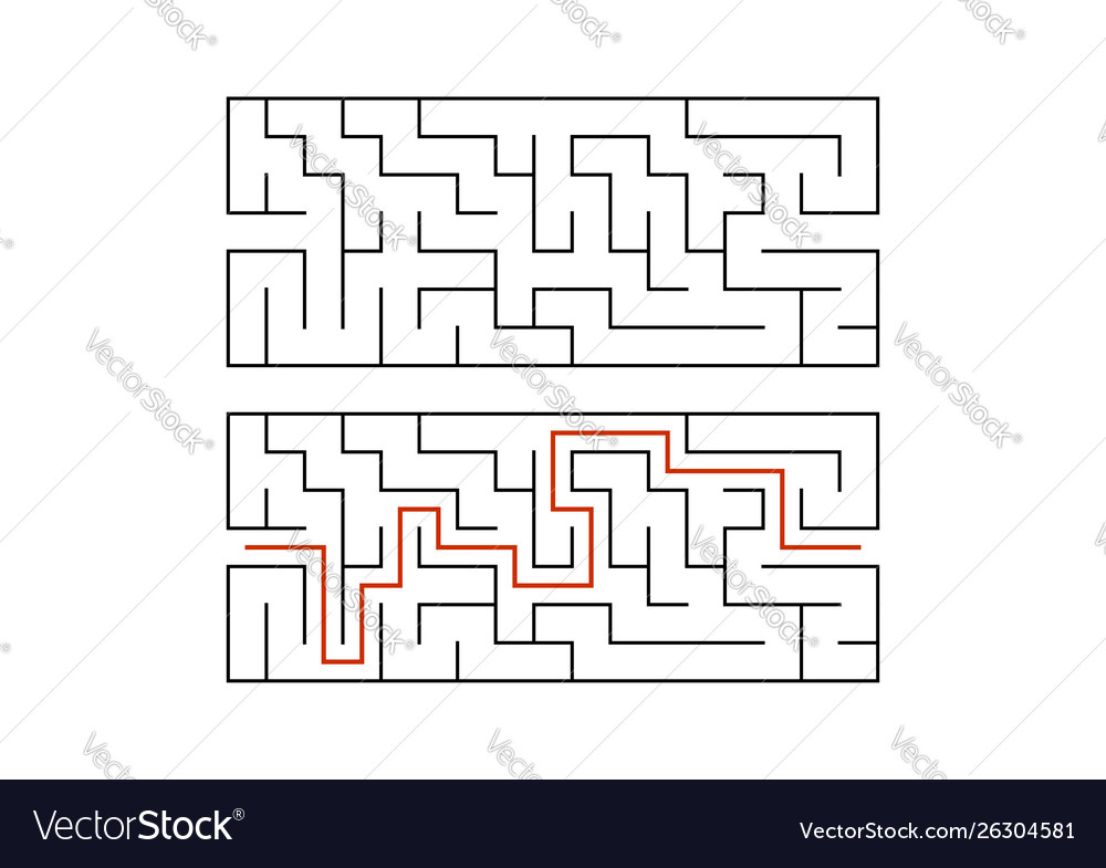 Abstract labyrinth game for kids puzzle Royalty Free Vector