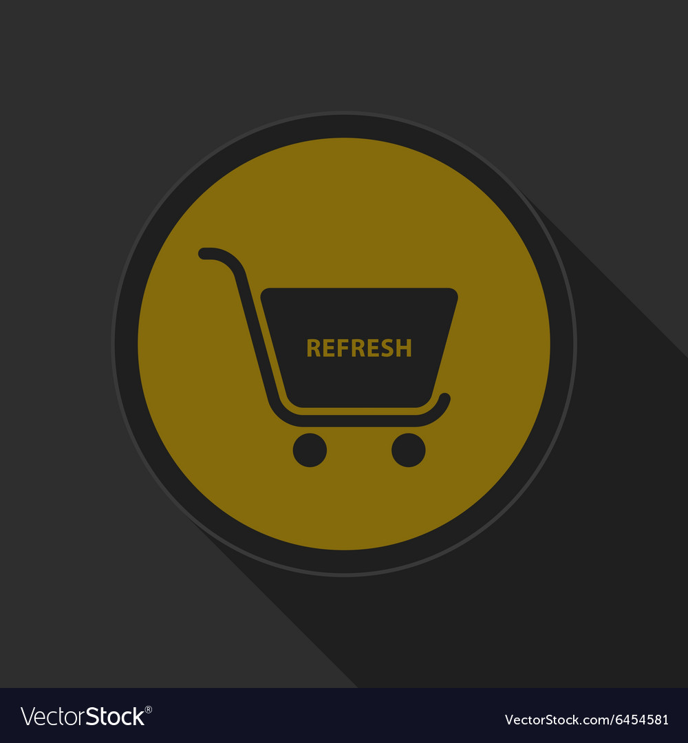 Dark gray and yellow icon shopping cart refresh