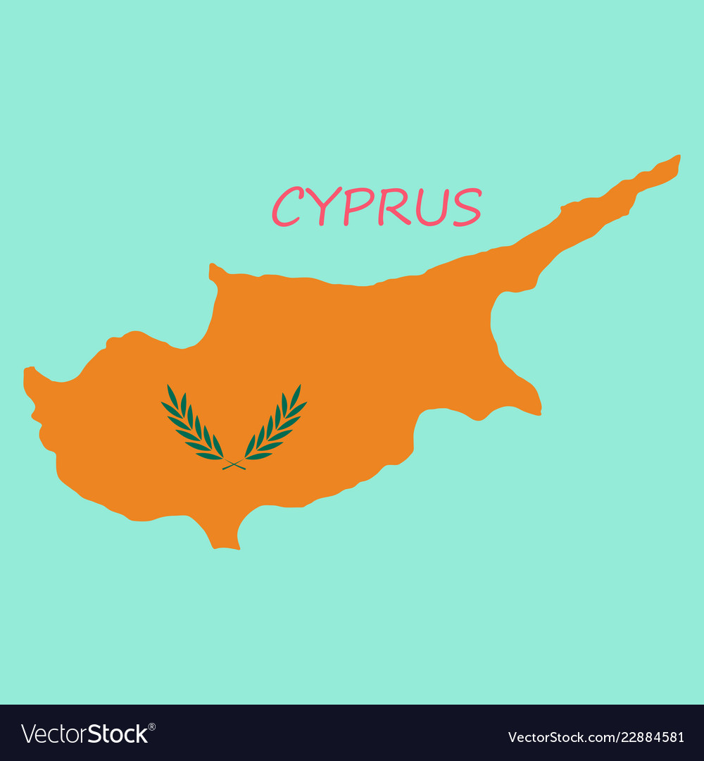 Detailed of a map cyprus with flag eps10