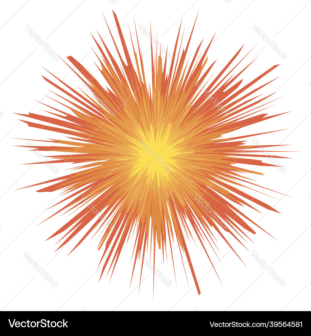 Explode flash cartoon explosion star burst Vector Image