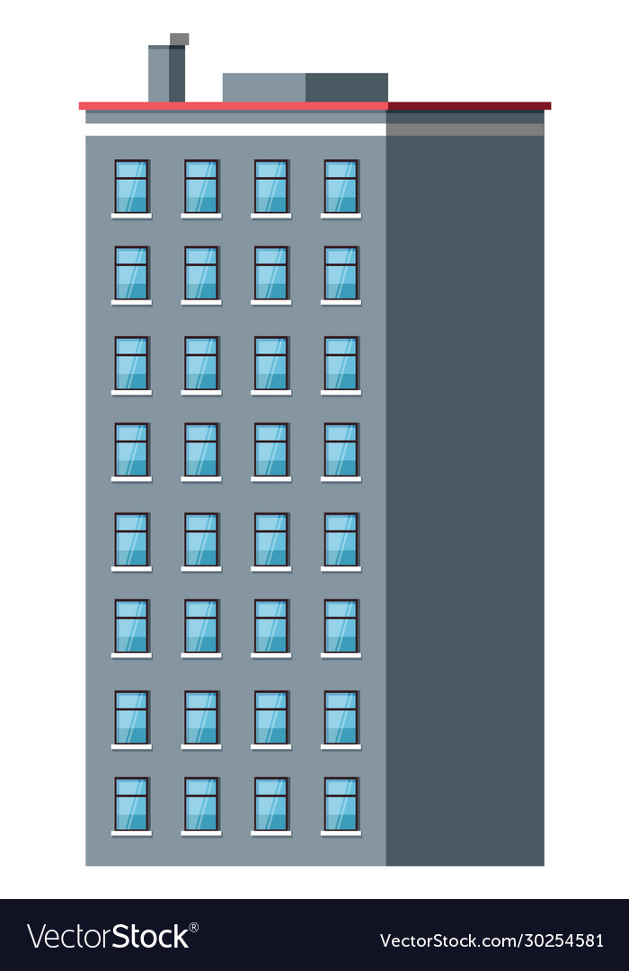 Exterior multi-storey building house Royalty Free Vector