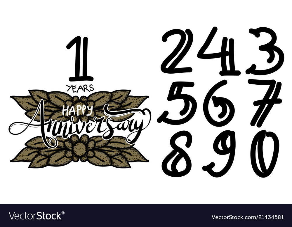 happy anniversary template royalty free vector image