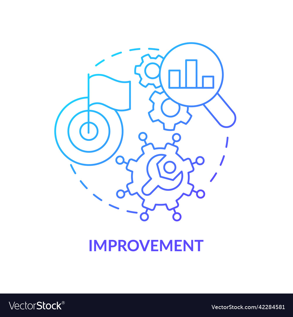 Improvement blue gradient concept icon Royalty Free Vector