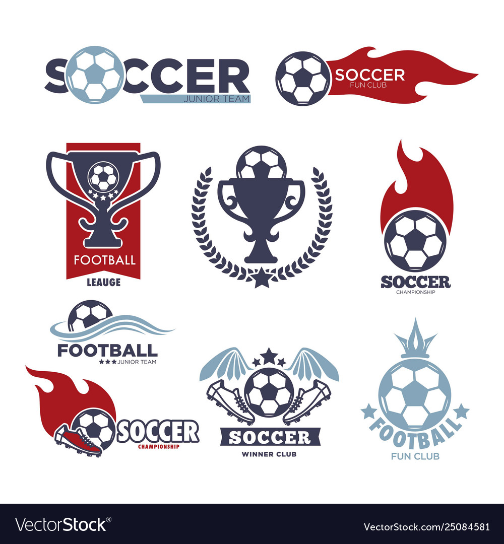 Soccer game isolated icons football sport Vector Image