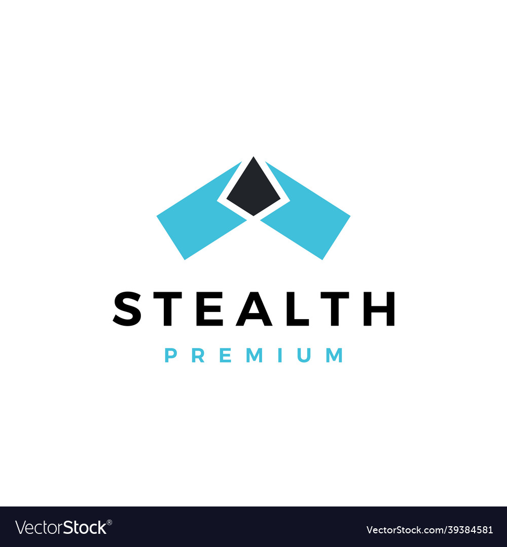 Stealth bomber logo icon vector image Stealth bomber logo icon