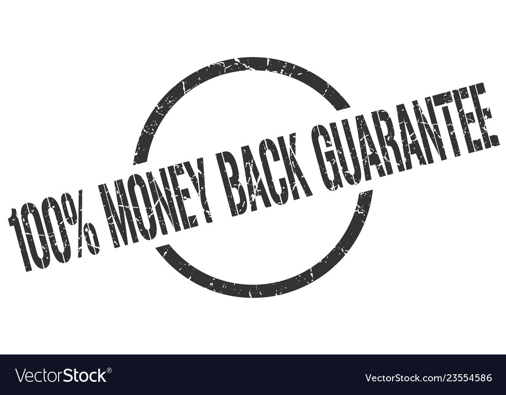 100 money back guarantee stamp