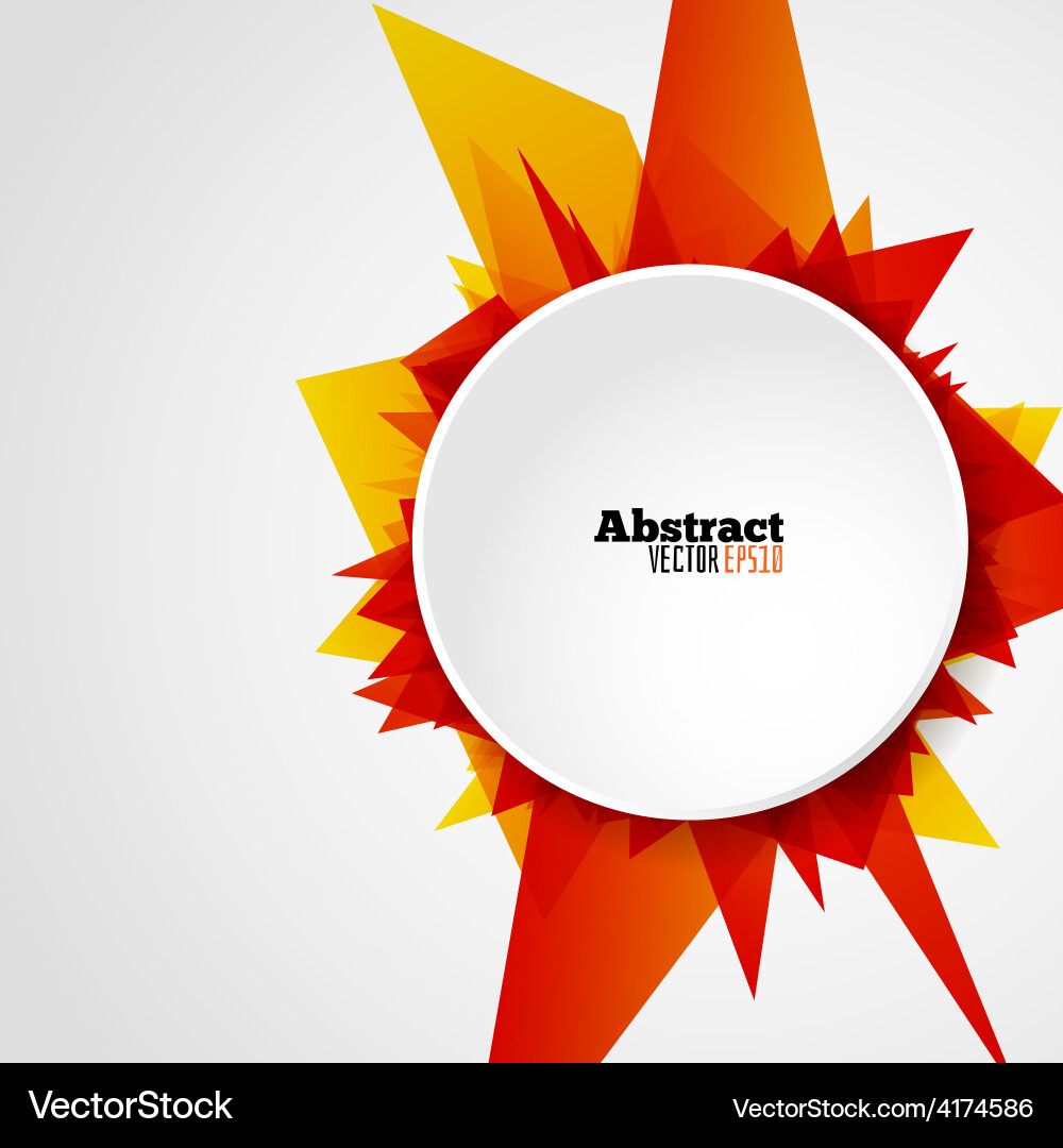 Abstract bright orange geometric shape background Vector Image