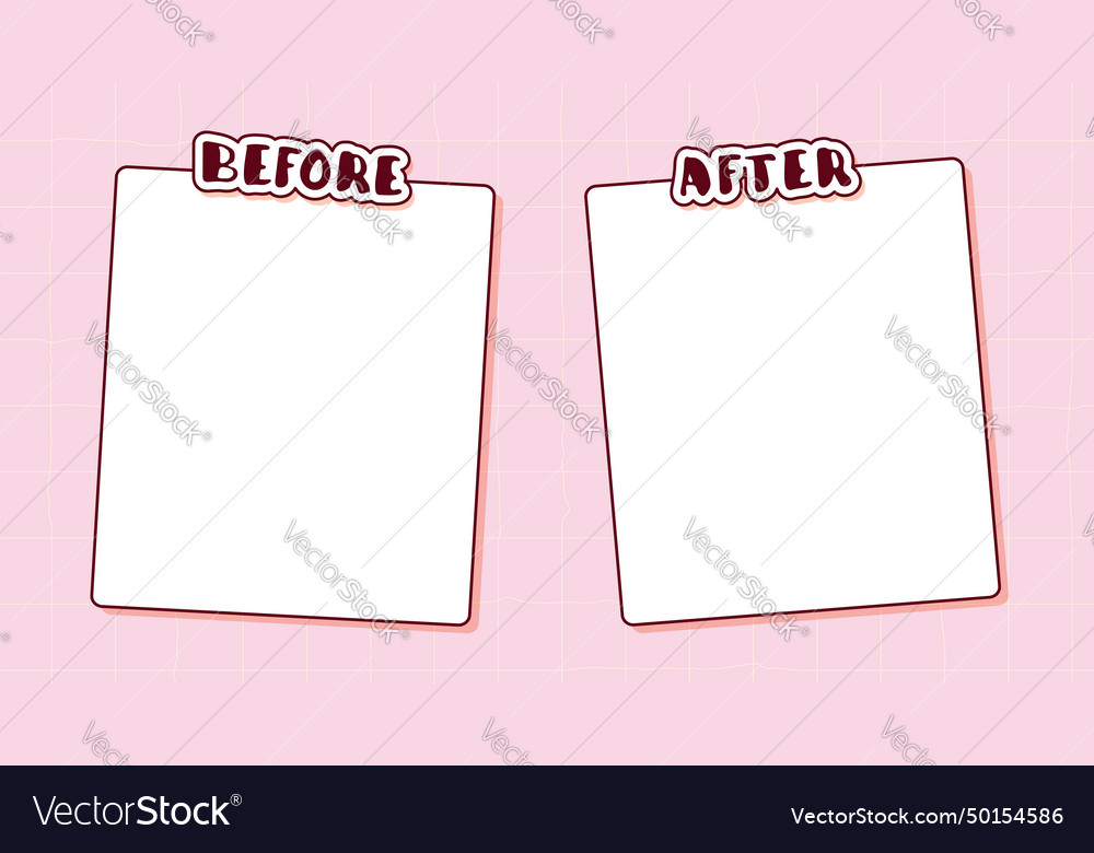 Before And After Template Comparison Background Vector Image Before And After Template Comparison Background Vector Image