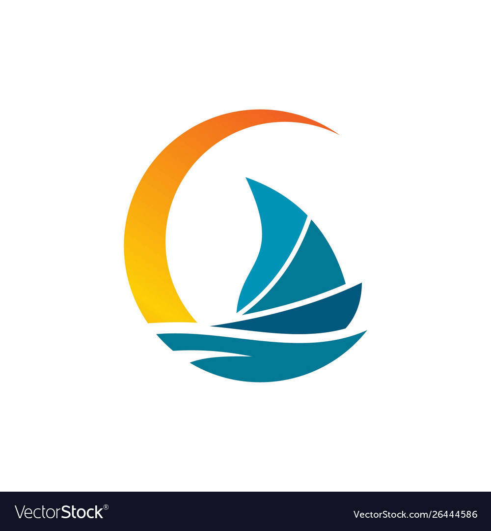 Boat logo template Royalty Free Vector Image - VectorStock