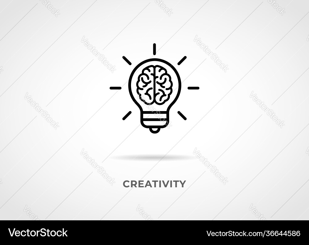 Creativity idea line icon Royalty Free Vector Image