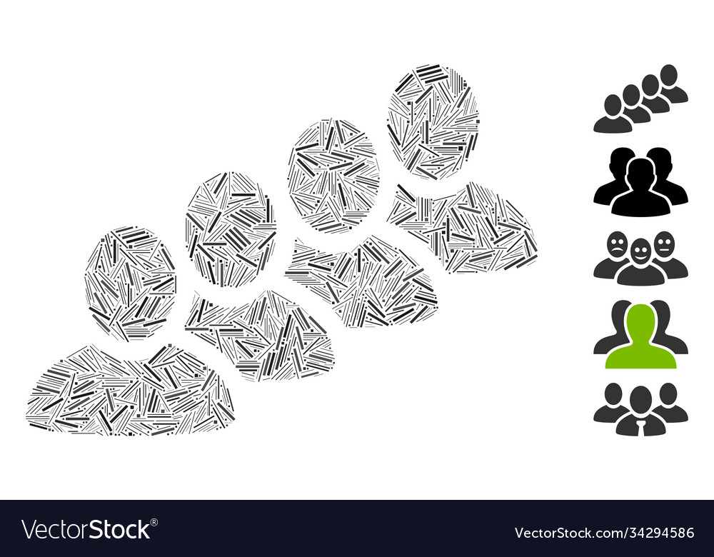 Dash mosaic user queue icon vector image Dash mosaic user queue icon