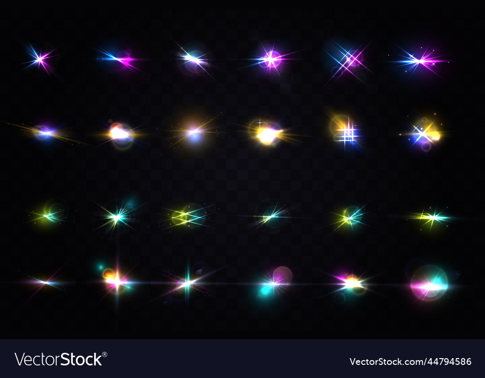 Flash realistic flares Royalty Free Vector Image