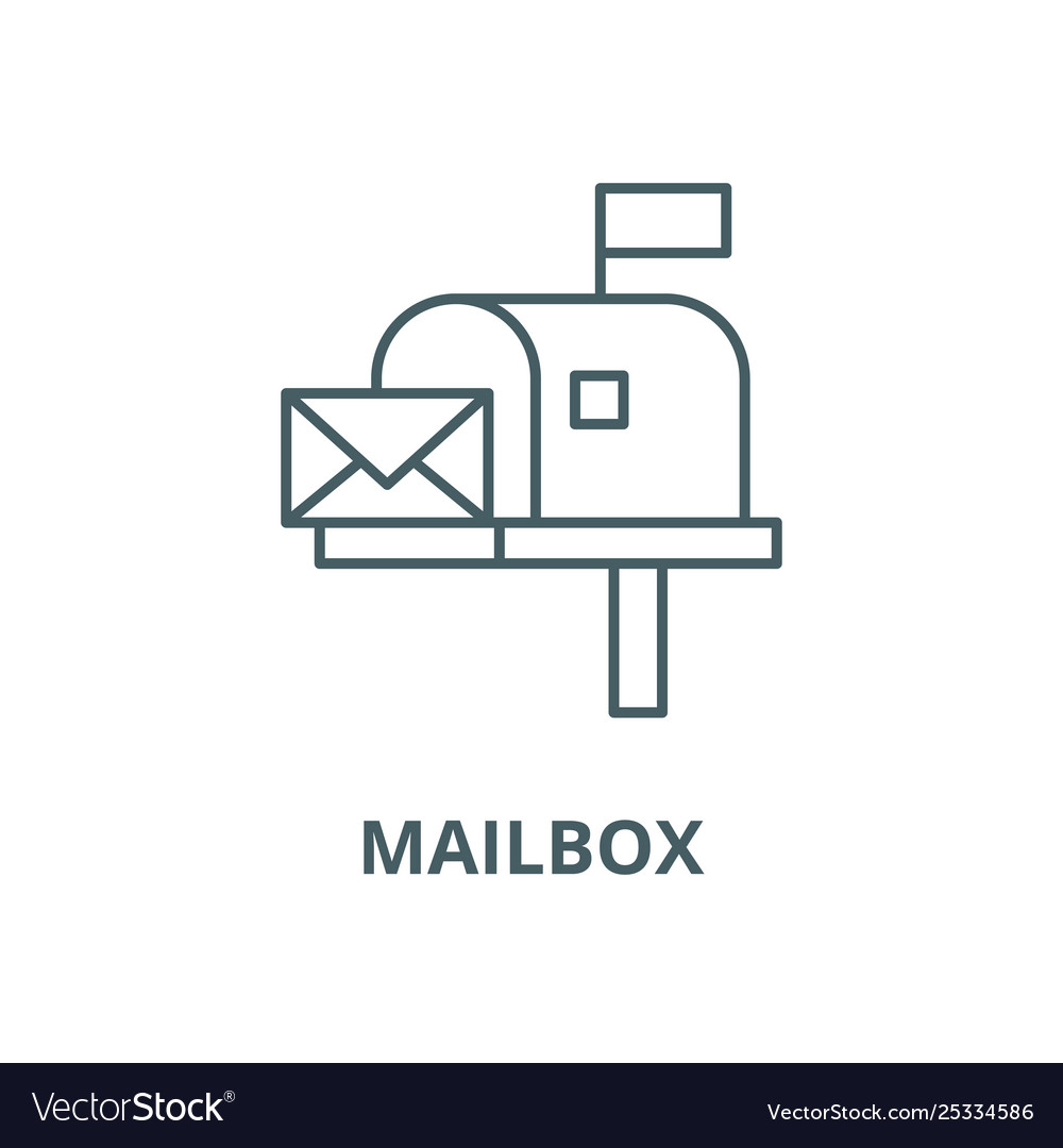 Mailbox line icon linear concept outline