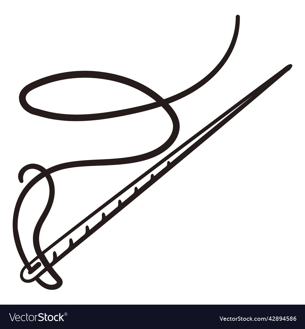 Needle And Thread Stroke High Quality Royalty Free Vector 8270