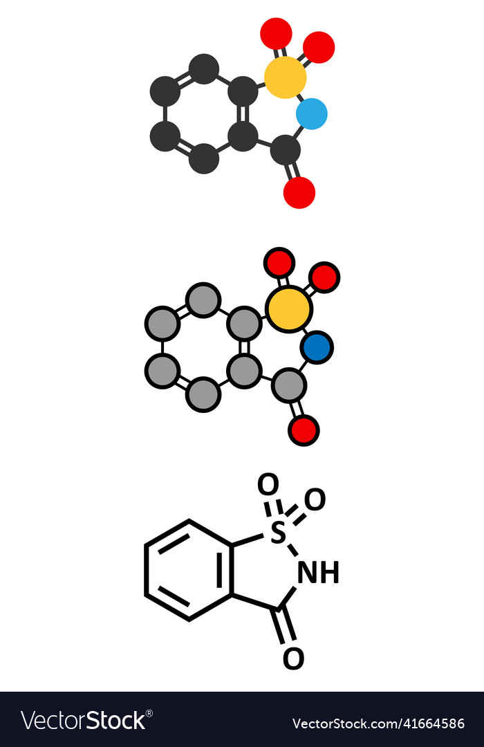 Saccharin artificial sweetener molecule