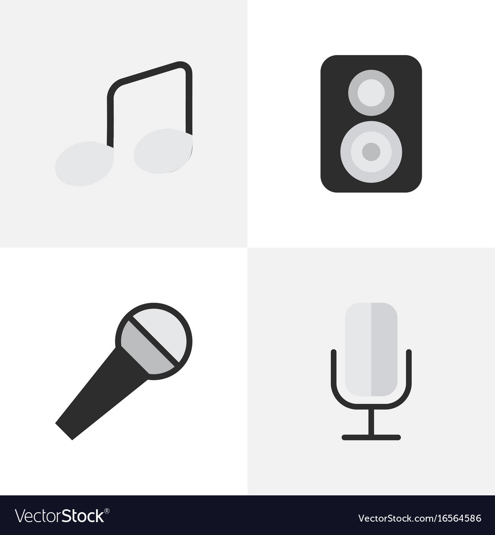 Set of simple sound icons