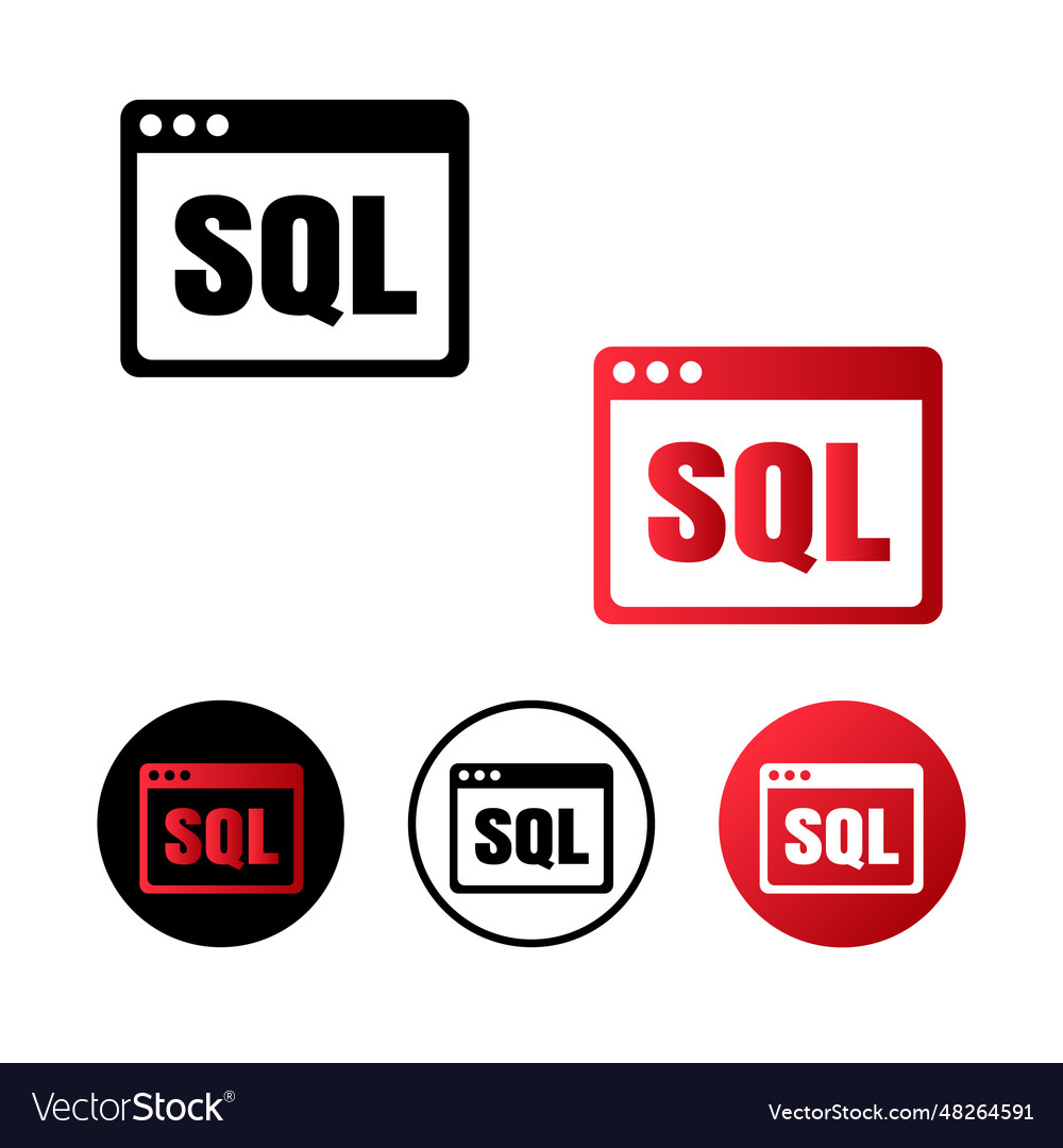 Abstract sql icon vector image Abstract sql icon