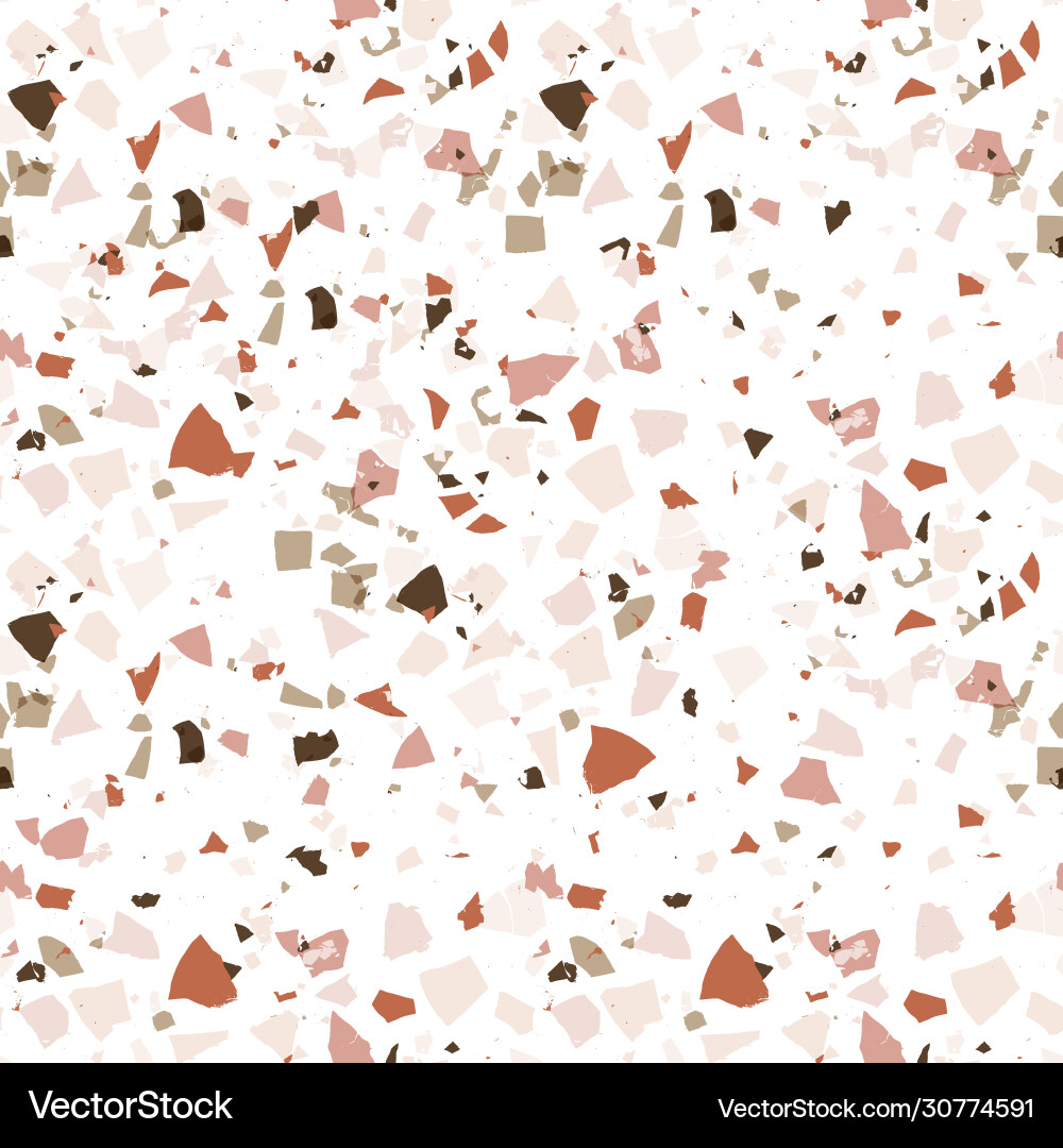 Abstract terrazzo seamless pattern Royalty Free Vector Image
