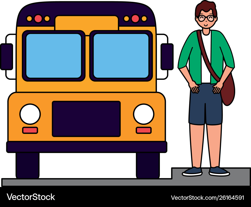 Back to school flat design Royalty Free Vector Image