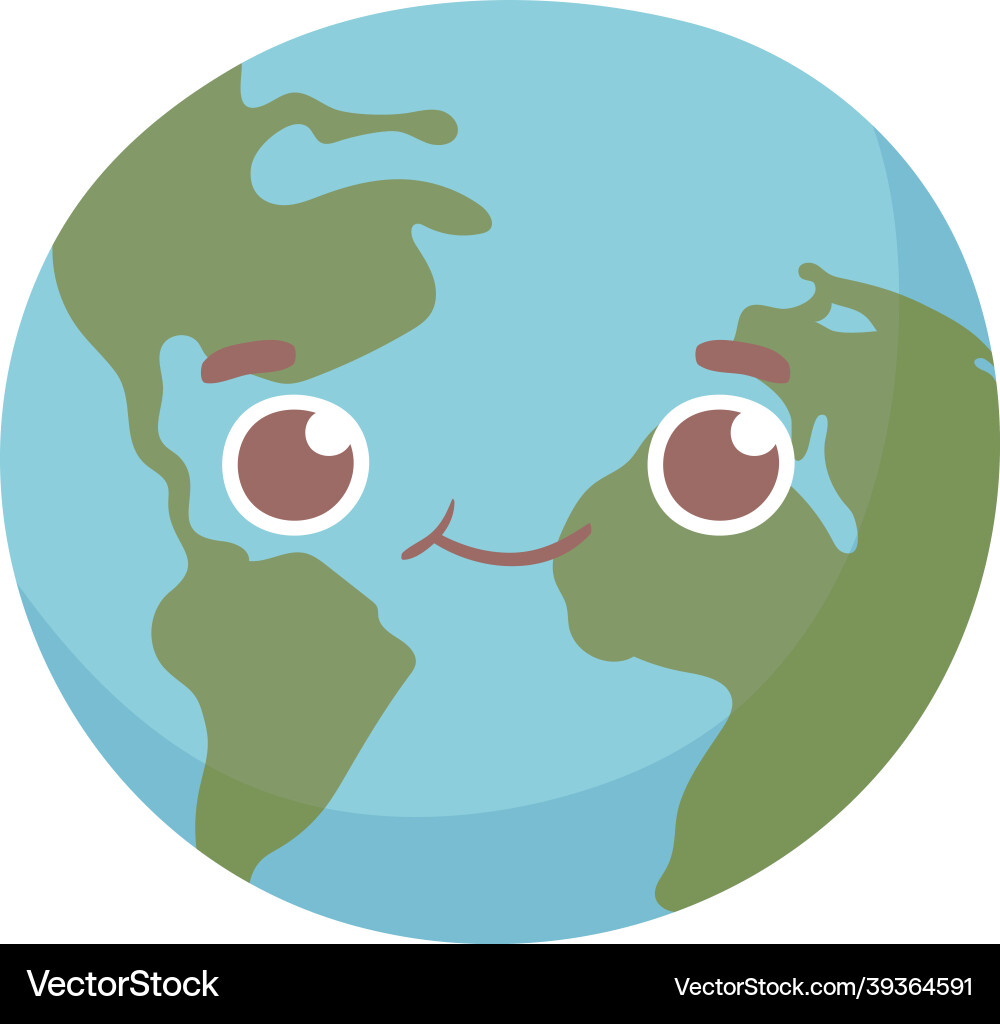 Cartoon planet map Royalty Free Vector Image - VectorStock