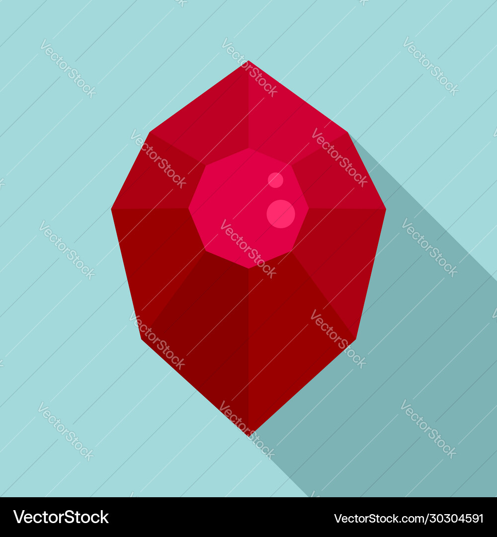 Crystal icon flat style Royalty Free Vector Image
