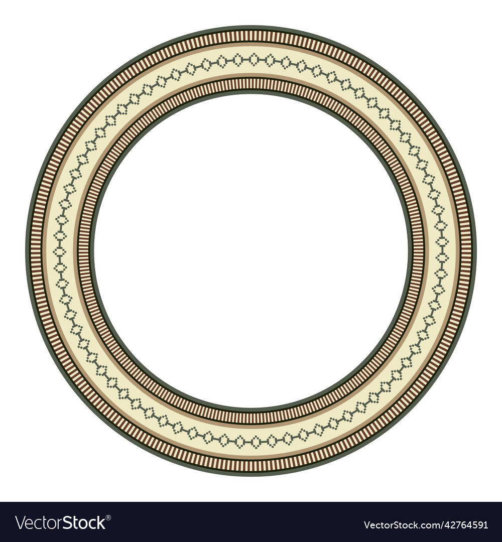 Ethnic frame round border Royalty Free Vector Image